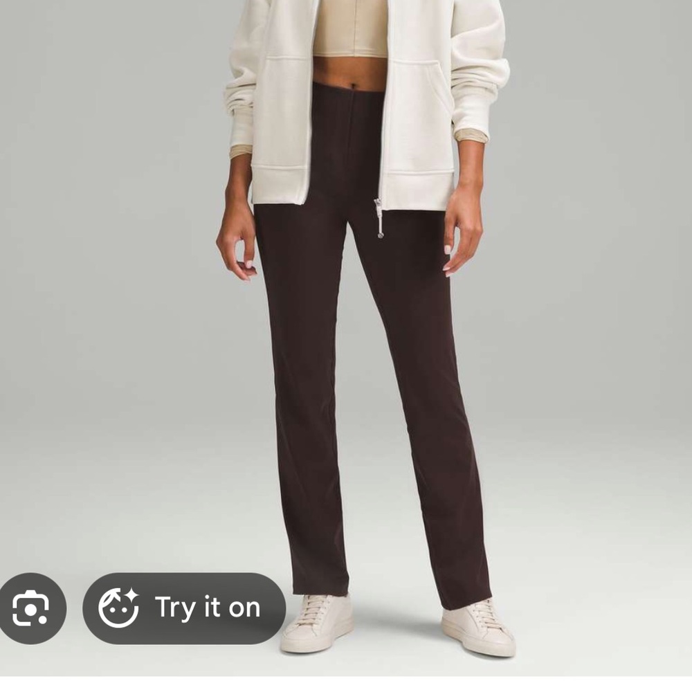 lululemon Smooth Fit Pull-On High Rise Pant Size 8 Brown Espresso